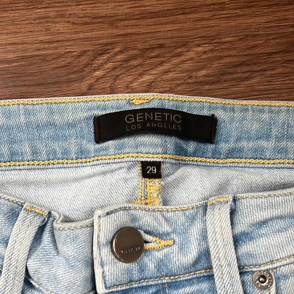 Genetic Los Angeles light denim distressed skinny jeans